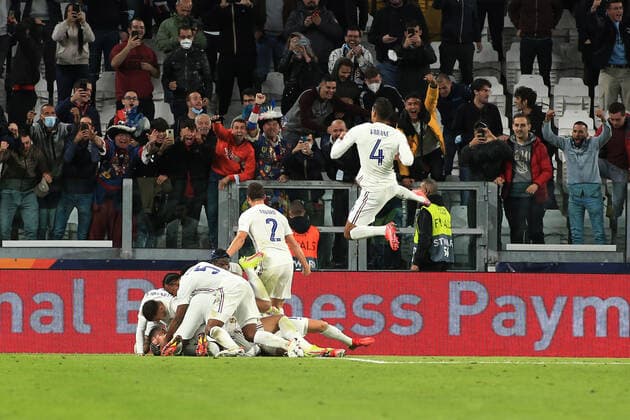 Sport Bilder des Tages October 7, 2021, Turin, Italy: Turin, Italy, Allianz Stadium, October 07, 2021, France celebrates the goal of 3-2 during Semifinals - Belgium vs France - football UEFA Nations League match football UEFA Nations League match - Semifinals - Belgium vs France, Turin, Italy - ZUMAl164 20211007_zsa_l164_111 Copyright: xClaudioxBenedettox