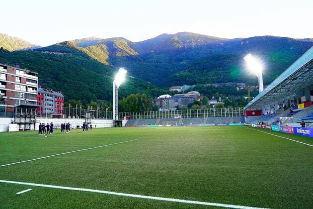 Mandatory Credit: Photo by Bagu Blanco Pressinphoto Shutterstock (12531140g) Comunal Stadium view Andorra v England, FIFA World Cup, WM, Weltmeisterschaft, Fussball 2022 Qualifier. Football, Comunal Stadium, Andorra, 9 Oct 2021 Editorial use only Andorra v England, FIFA World Cup 2022 Qualifier. Football, Comunal Stadium, Andorra, 9 Oct 2021 Editorial use only Copyright: xBaguxBlanco Pressinphoto Shutterstockx 12531140g