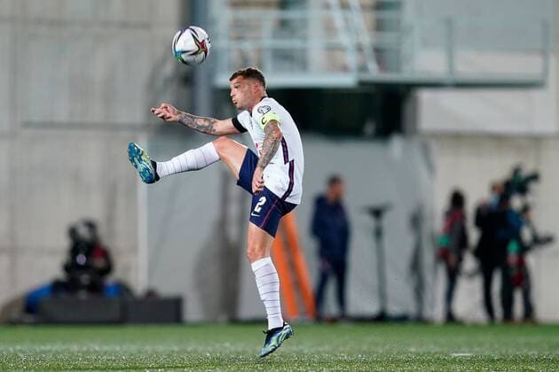 Mandatory Credit: Photo by Sergio Ruiz Pressinphoto Shutterstock (12531158av) Kieran Trippier of England Andorra v England, FIFA World Cup, WM, Weltmeisterschaft, Fussball 2022 Qualifier. Football, Comunal Stadium, Andorra, 9 Oct 2021 Editorial use only Andorra v England, FIFA World Cup 2022 Qualifier. Football, Comunal Stadium, Andorra, 9 Oct 2021 Editorial use only Copyright: xSergioxRuiz Pressinphoto Shutterstockx 12531158av