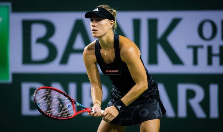 Mandatory Credit: Photo by Rob Prange Shutterstock (12524631dc) Angelique Kerber of Germany in action during the second round at the 2021 BNP Paribas Open WTA, Tennis Damen 1000 tennis tournament BNP Paribas Open, Tennis, Day 4, Indian Wells Tennis Garden, California, USA - 09 Oct 2021 BNP Paribas Open, Tennis, Day 4, Indian Wells Tennis Garden, California, USA - 09 Oct 2021 Copyright: xRobxPrange Shutterstockx 12524631dc
