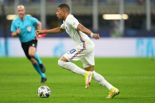 Mandatory Credit: Photo by Bagu Blanco Pressinphoto Shutterstock (12532184bc) Kylian Mbappe of France Spain V France, UEFA Nations League 2021, Final. Football, San Siro Stadium, Milan, Italy - 10 Oct 2021 Editorial use only Spain V France, UEFA Nations League 2021, Final. Football, San Siro Stadium, Milan, Italy - 10 Oct 2021 Editorial use only Copyright: xBaguxBlanco Pressinphoto Shutterstockx 12532184bc