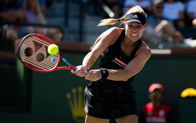 Mandatory Credit: Photo by Rob Prange Shutterstock (12524633m) Angelique Kerber of Germany in action during the third round at the 2021 BNP Paribas Open WTA, Tennis Damen 1000 tennis tournament BNP Paribas Open, Tennis, Day 6, Indian Wells Tennis Garden, California, USA - 11 Oct 2021 BNP Paribas Open, Tennis, Day 6, Indian Wells Tennis Garden, California, USA - 11 Oct 2021 Copyright: xRobxPrange Shutterstockx 12524633m