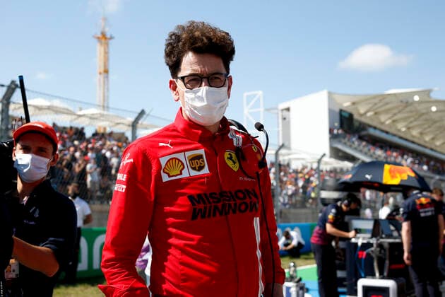 starting grid, grille de depart, BINOTTO Mattia (ita), Managing Director of the Scuderia Ferrari, portrait during the Formula 1 Aramco United States Grand Prix 2021, 17th round of the 2021 FIA Formula One World Championship, WM, Weltmeisterschaft from October 21 to 24, 2021 on the Circuit of the Americas, in Austin, Texas, United States of American - F1 - UNITED STATES GRAND PRIX 2021 - RACE DPPI Panoramic 00121036_F12021GP17USA_JK203280