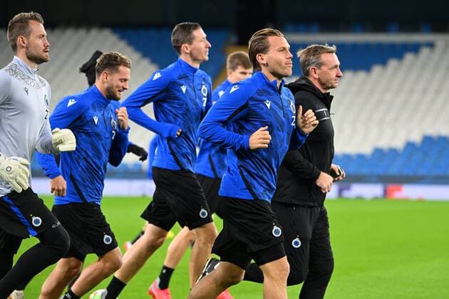 MANCHESTER, UNITED KINGDOM - NOVEMBER 02 : Ruud Vormer midfielder of Club Brugge pictured during a training session prior to the UEFA Champions League Group stage A match between Manchester City FC and Club Brugge on November 2, 2021 in Manchester, United Kingdom, 2 11 2021 ( Manchester City v Club Brugge - UEFA Champions League Media Activities 2 11 2021 PhotoNews Panoramic