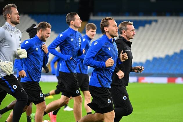 MANCHESTER, UNITED KINGDOM - NOVEMBER 02 : Ruud Vormer midfielder of Club Brugge pictured during a training session prior to the UEFA Champions League Group stage A match between Manchester City FC and Club Brugge on November 2, 2021 in Manchester, United Kingdom, 2 11 2021 ( Manchester City v Club Brugge - UEFA Champions League Media Activities 2 11 2021 PhotoNews Panoramic