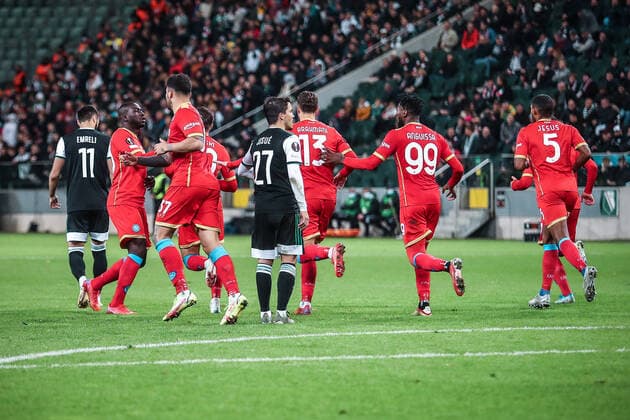 04.11.2021 Warszawa Pilka nozna Liga Europy 2021 2022, faza grupowa Legia Warszawa - SSC Napoli N z Piotr Zielinski, strzela rzut karny, gol, bramka, radosc Foto Adam Starszynski PressFocus 04.11.2021 Warsaw Football Europa League 2021 2022, group stage Legia Warszawa - SSC Napoli Piotr Zielinski, strzela rzut karny, gol, bramka, radosc Credit Adam Starszynski PressFocus NEWSPIX.PL --- Newspix.pl 20211104PF_AS189