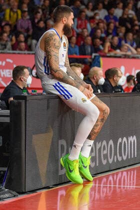 Vincent Poirier (Real Madrid, 17). FC Bayern Muenchen gegen Real Madrid, Basketball, Euroleague, 8. Spieltag, Saison 2021 2022, 05.11.2021. FC Bayern Muenchen gegen Real Madrid, Basketball, Euroleague, 8. Spieltag, Saison 2021 2022, 05.11.2021 Muenchen Copyright: xEibnerxPressefoto HeikexFeinerx EP_HFR
