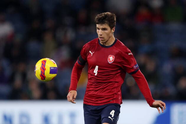 Mandatory Credit: Photo by Paul Greenwood Shutterstock (12598524am) Adam Gabriel of Czech Republic U21, U 21 England U21 v Czech Republic U21, UEFA U21 European Championship, EM, Europameisterschaft 2023 Qualifying, Group G, Football, Turf Moor, Burnley, UK - 11 Nov 2021 EDITORIAL USE ONLY No use with unauthorised audio, video, data, fixture lists, club league logos or live services. Online in-match use limited to 120 images, no video emulation. No use in betting, games or single club league player publications. England U21 v Czech Republic U21, UEFA U21 European Championship 2023 Qualifying, Group G, Football, Turf Moor, Burnley, UK - 11 Nov 2021 EDITORIAL USE ONLY No use with unauthorised audio, video, data, fixture lists, club league logos or live services. Online in-match use limited to 120 images, no video emulation. No use in betting, games or single club league player publications. Copyright: xPaulxGreenwood Shutterstockx 12598524am