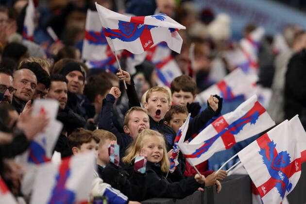 Mandatory Credit: Photo by Paul Greenwood Shutterstock (12598524dk) England fans England U21, U 21 v Czech Republic U21, UEFA U21 European Championship, EM, Europameisterschaft 2023 Qualifying, Group G, Football, Turf Moor, Burnley, UK - 11 Nov 2021 EDITORIAL USE ONLY No use with unauthorised audio, video, data, fixture lists, club league logos or live services. Online in-match use limited to 120 images, no video emulation. No use in betting, games or single club league player publications. England U21 v Czech Republic U21, UEFA U21 European Championship 2023 Qualifying, Group G, Football, Turf Moor, Burnley, UK - 11 Nov 2021 EDITORIAL USE ONLY No use with unauthorised audio, video, data, fixture lists, club league logos or live services. Online in-match use limited to 120 images, no video emulation. No use in betting, games or single club league player publications. Copyright: xPaulxGreenwood Shutterstockx 12598524dk