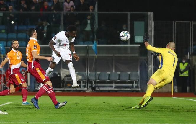 Fußball, WM Quali, San Marino - England Mandatory Credit: Photo by Kieran McManus Shutterstock (12603417by) Bukayo Saka of England celebrates scoring a goal to make the score 0-10 San Marino v England, FIFA World Cup, WM, Weltmeisterschaft, Fussball 2022 Qualifying, Group I, Football, San Marino Stadium, Serravalle, San Marino - 15 Nov 2021 EDITORIAL USE ONLY No use with unauthorised audio, video, data, fixture lists, club league logos or live services. Online in-match use limited to 120 images, no video emulation. No use in betting, games or single club league player publications. San Marino v England, FIFA World Cup 2022 Qualifying, Group I, Football, San Marino Stadium, Serravalle, San Marino - 15 Nov 2021 EDITORIAL USE ONLY No use with unauthorised audio, video, data, fixture lists, club league logos or live services. Online in-match use limited to 120 images, no video emulation. No use in betting, games or single club league player publications. Copyright: xKieranxMcManus Shutterstockx 12603417by