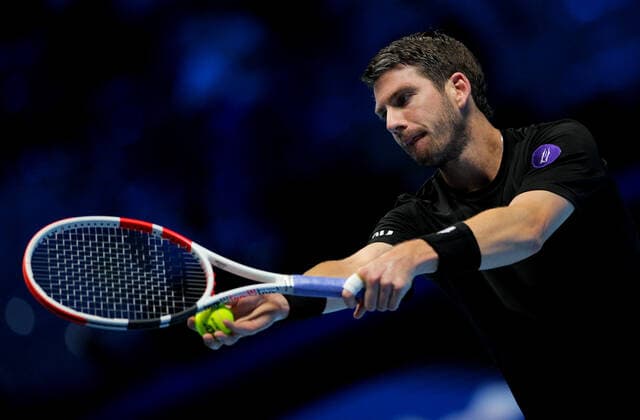 Mandatory Credit: Photo by Ella Ling Shutterstock (12603433at) Cameron Norrie of GBR in action Nitto ATP, Tennis Herren World Tour Finals, Day 4, Tennis, Pala Alpitour, Turin, Italy - 17 Nov 2021 Nitto ATP World Tour Finals, Day 4, Tennis, Pala Alpitour, Turin, Italy - 17 Nov 2021 Copyright: xEllaxLing Shutterstockx 12603433at