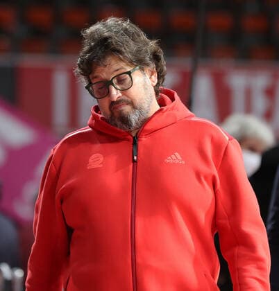 Andrea Trinchieri (Bayern Basketball, Chef-Trainer) vor dem Spiel GER, FC Bayern Basketball vs. Academics Heidelberg, Basketball, 1.Bundesliga, Saison 2021 2022, 06.12.2021, GER, FC Bayern Basketball vs. Academics Heidelberg, Basketball, 1.Bundesliga, Saison 2021 2022, 06.12.2021, Muenchen Copyright: xEIBNER MarcelxEngelbrechtx EP_EER