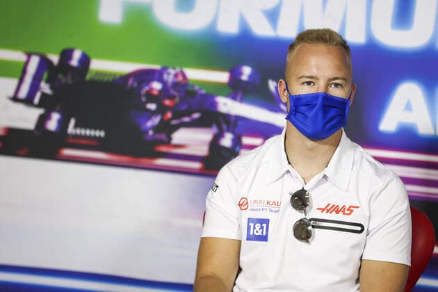 MAZEPIN Nikita (rus), Haas F1 Team VF-21 Ferrari, portrait, Thursday press conference, PK, Pressekonferenz during the Formula 1 Etihad Airways Abu Dhabi Grand Prix 2021, 22th round of the 2021 FIA Formula One World Championship, WM, Weltmeisterschaft from December 10 to 12, 2021 on the Yas Marina Circuit, in Yas Island, Abu Dhabi - F1 - ABU DHABI GRAND PRIX 2021 DPPI Panoramic 00121045_AV6_4138.JPG