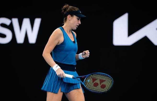 Mandatory Credit: Photo by Rob Prange Shutterstock (12750372ad) Belinda Bencic of Switzerland in action during the first round of the 2022 Sydney Tennis Classic WTA, Tennis Damen 500 tennis tournament Sydney Tennis Classic, Day 2, Tennis, Olympic Park, Sydney, Australia - 11 Jan 2022 Sydney Tennis Classic, Day 2, Tennis, Olympic Park, Sydney, Australia - 11 Jan 2022 Copyright: xRobxPrange Shutterstockx 12750372ad