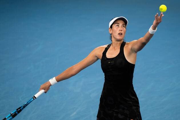 Mandatory Credit: Photo by Shutterstock (12757262ae) Garbine Muguruza in action during her round of 16 match Sydney Tennis Classic, Day 3, Tennis, Olympic Park, Sydney, Australia - 12 Jan 2022 Sydney Tennis Classic, Day 3, Tennis, Olympic Park, Sydney, Australia - 12 Jan 2022 Copyright: xShutterstockx 12757262ae