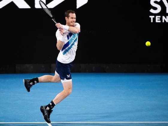 Mandatory Credit: Photo by Shutterstock (12757262dn) Andy Murray in action during his round of 16 match Sydney Tennis Classic, Day 4, Tennis, Olympic Park, Sydney, Australia - 12 Jan 2022 Sydney Tennis Classic, Day 4, Tennis, Olympic Park, Sydney, Australia - 12 Jan 2022 Copyright: xShutterstockx 12757262dn