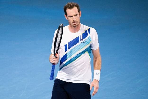 Mandatory Credit: Photo by Shutterstock (12757262du) Andy Murray reacts during his round of 16 match Sydney Tennis Classic, Day 4, Tennis, Olympic Park, Sydney, Australia - 12 Jan 2022 Sydney Tennis Classic, Day 4, Tennis, Olympic Park, Sydney, Australia - 12 Jan 2022 Copyright: xShutterstockx 12757262du