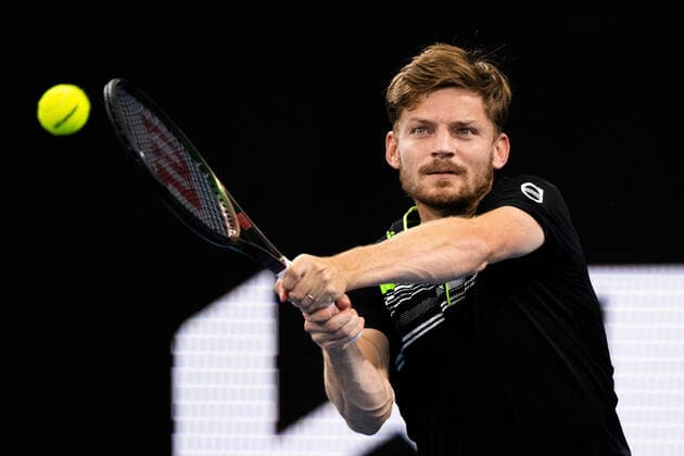 Mandatory Credit: Photo by Shutterstock (12757785n) David Goffin in action during his Quarter Final Match Sydney Tennis Classic, Day 5, Tennis, Olympic Park, Sydney, Australia - 13 Jan 2022 Sydney Tennis Classic, Day 5, Tennis, Olympic Park, Sydney, Australia - 13 Jan 2022 Copyright: xShutterstockx 12757785n