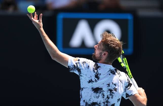 Mandatory Credit: Photo by Ella Ling Shutterstock (12763715ao) Oscar Otte in second round action Australian Open, Day Three, Tennis, Melbourne Park, Melbourne, Australia - 19 Jan 2022 Australian Open, Day Three, Tennis, Melbourne Park, Melbourne, Australia - 19 Jan 2022 Copyright: xEllaxLing Shutterstockx 12763715ao