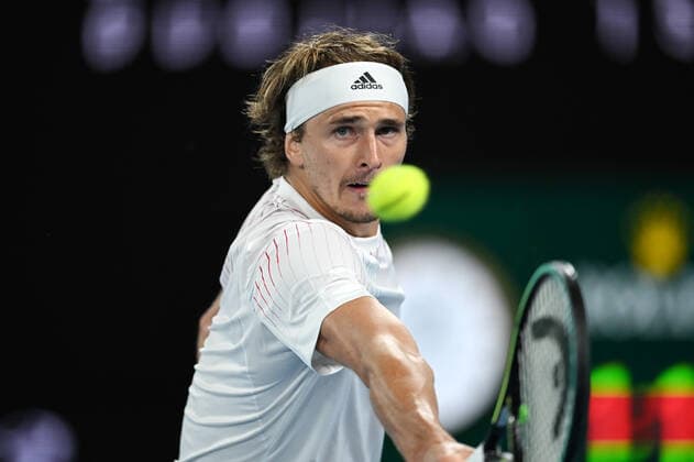 Mandatory Credit: Photo by James Gourley Shutterstock (12763717gm) Alexander Zverev during his second round match Australian Open, Day Three, Tennis, Melbourne Park, Melbourne, Australia - 19 Jan 2022 Australian Open, Day Three, Tennis, Melbourne Park, Melbourne, Australia - 19 Jan 2022 Copyright: xJamesxGourley Shutterstockx 12763717gm