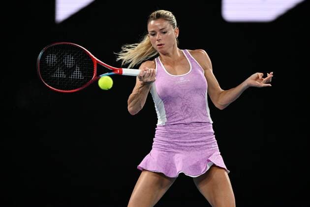 Mandatory Credit: Photo by James Gourley Shutterstock (12765086gx) Camila Giorgi during her third round match Australian Open, Day Five, Tennis, Melbourne Park, Melbourne, Australia - 21 Jan 2022 Australian Open, Day Five, Tennis, Melbourne Park, Melbourne, Australia - 21 Jan 2022 Copyright: xJamesxGourley Shutterstockx 12765086gx