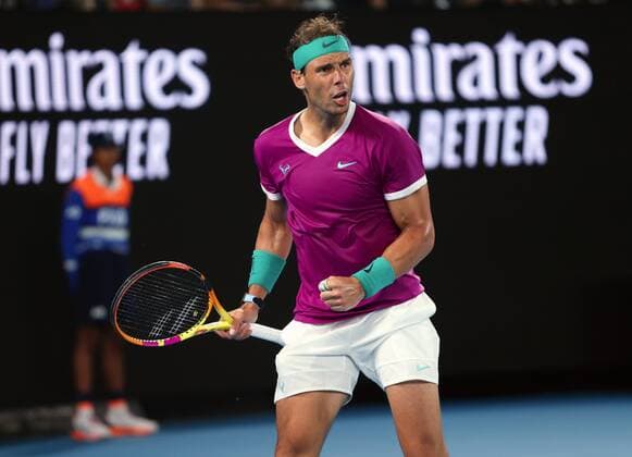 Mandatory Credit: Photo by Ella Ling Shutterstock (12765070ct) Rafael Nadal during his third round match Australian Open, Day Five, Tennis, Melbourne Park, Melbourne, Australia - 21 Jan 2022 Australian Open, Day Five, Tennis, Melbourne Park, Melbourne, Australia - 21 Jan 2022 Copyright: xEllaxLing Shutterstockx 12765070ct