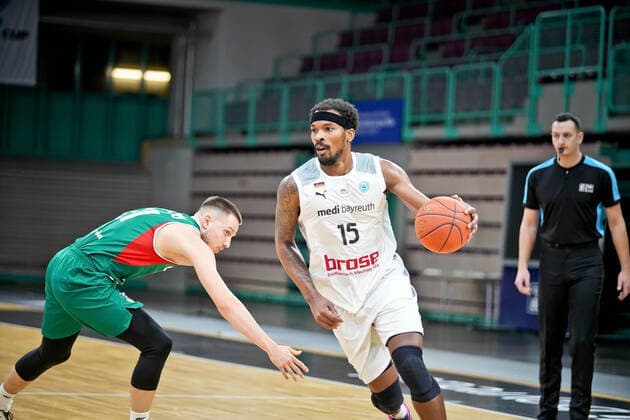 medi bayreuth - Legia Warschau , Basketball, FIBA Europe Cup, Runde 2 , Spieltag 3, Spielzeit 2021 2022, 23.01.2022 medi bayreuth - Legia Warschau , Basketball, FIBA Europe Cup, Runde 2, Spieltag 3, Spielzeit 2021 2022, 23.01.2022, Foto: EIBNER Thorsten OCHS Copyright: xEibner-Pressefoto ThorstenxOchsx EP_TOS