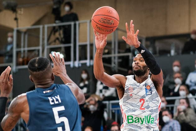 Corey Walden (FC Bayern Muenchen, 2), MLP Academics Heidelberg vs. FC Bayern Muenchen, Basketball, easyCredit Bundesliga, 18.Spieltag, Saison 2021 2022, 23.01.2022, MLP Academics Heidelberg vs. FC Bayern Muenchen, Basketball, easyCredit Bundesliga, 18.Spieltag, Saison 2021 2022, 23.01.2022, Heidelberg Copyright: xEibner-Pressefotox EP_EER