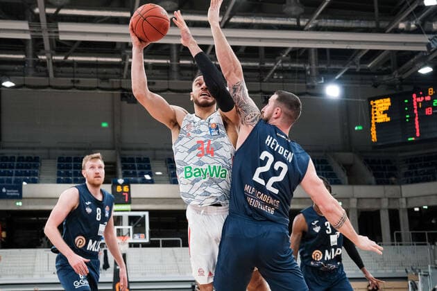 , MLP Academics Heidelberg vs. FC Bayern Muenchen, Basketball, easyCredit Bundesliga, 18.Spieltag, Saison 2021 2022, 23.01.2022, MLP Academics Heidelberg vs. FC Bayern Muenchen, Basketball, easyCredit Bundesliga, 18.Spieltag, Saison 2021 2022, 23.01.2022, Heidelberg Copyright: xEibner-Pressefotox EP_EER
