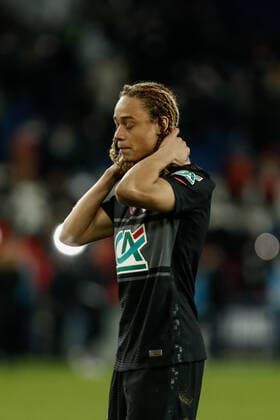 Xavi Simons (Paris Saint Germain) rate son tir au but FOOTBALL : 8e finale de la Coupe de France - PSG vs OGC Nice - 31 01 2022 AurelienMorissard Panoramic