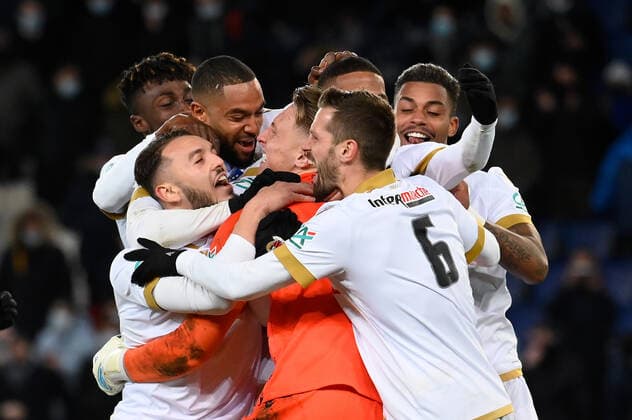 OGC Nice defeats Paris Saint Germain in a penalty shootout at the Parc des Princes in the 8th round of the French Cup on January 31, 2022. JulienxMattiax xLexPictorium LePictorium_0258816