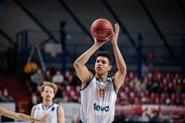 February 2, 2022, Venice, Italy: Venice, Italy, Palasport Taliercio, February 02, 2022, Michael Rataj (Ratiopharm ULM) during Umana Reyer Venezia vs Ratiopharm Ulm - Basketball EuroCup Championship. Basketball EuroCup Championship - Umana Reyer Venezia vs Ratiopharm Ulm, Venice, Italy - ZUMAl164 20220202_zsa_l164_186 Copyright: xMattiaxRadonix