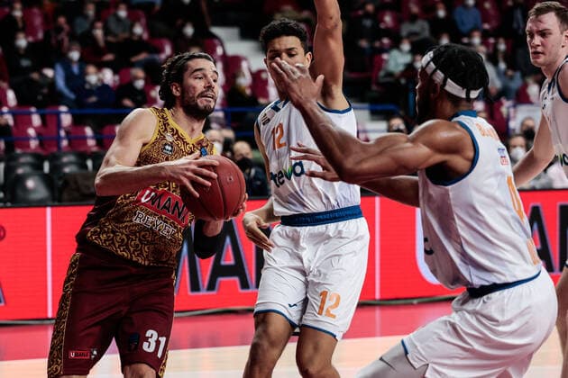 February 2, 2022, Venice, Italy: Venice, Italy, Palasport Taliercio, February 02, 2022, Michele Vitali (Umana Reyer Venezia) during Umana Reyer Venezia vs Ratiopharm Ulm - Basketball EuroCup Championship. Basketball EuroCup Championship - Umana Reyer Venezia vs Ratiopharm Ulm, Venice, Italy - ZUMAl164 20220202_zsa_l164_198 Copyright: xMattiaxRadonix