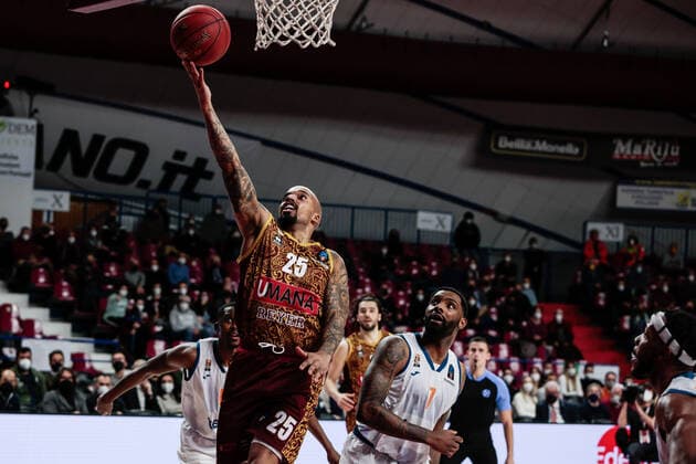 February 2, 2022, Venice, Italy: Venice, Italy, Palasport Taliercio, February 02, 2022, Jordan Theodore (Umana Reyer Venezia) during Umana Reyer Venezia vs Ratiopharm Ulm - Basketball EuroCup Championship. Basketball EuroCup Championship - Umana Reyer Venezia vs Ratiopharm Ulm, Venice, Italy - ZUMAl164 20220202_zsa_l164_220 Copyright: xMattiaxRadonix