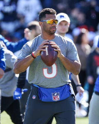 February 5, 2022: Seattle Seahawks quarterback Russell Wilson (3) during the NFC Pro Bowl Practice at Las Vegas Ballpark in Las Vegas, Nevada. CSM Las Vegas United States of America - ZUMAc04_ 20220205_zaf_c04_397 Copyright: xDarrenxLeex