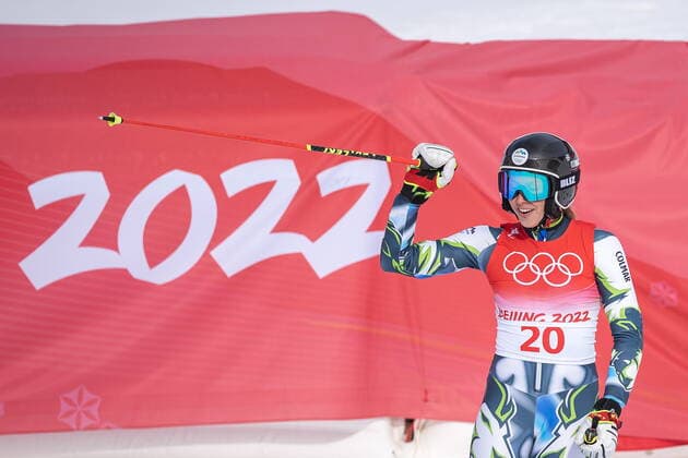 07.02.2022, National Alpine Ski Centre, Yanqing, CHN, Olympische Winterspiele, Peking 2022, Ski Alpin, Riesenslalom, Damen, im Bild Ana Bucik (SLO) Ana Bucik of Slovenia during women s Giant Slalom Competition for the Winter Olympic Games, Olympische Spiele, Olympia, OS Beijing 2022. National Alpine Ski Centre in Yanqing, China on 2022 02 07. Expa Yanqing