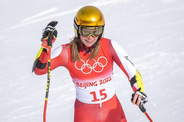 07.02.2022, National Alpine Ski Centre, Yanqing, CHN, Olympische Winterspiele, Peking 2022, Ski Alpin, Riesenslalom, Damen, im Bild Katharina Liensberger (AUT) Katharina Liensberger of Austria during women s Giant Slalom Competition for the Winter Olympic Games, Olympische Spiele, Olympia, OS Beijing 2022. National Alpine Ski Centre in Yanqing, China on 2022 02 07. Expa Yanqing