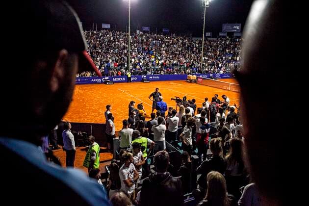 February 8, 2022, Ciudad Auto³noma Buenos Aires, Capital Ferderal, Argentina: After 965 days of inactivity and four operations, the Argentine tennis player, former number 3 in the world, .champion of the Davis Cup in 2016, of the United States Open in 2009 and double Olympic medalist (silver in .Rio de Janeiro 2016 and bronze in London 2012) Juan MartoÂn Del Potro, lost in his debut at the Argentine Open .against his compatriot and friend Federico Delbonis 6-1 and 6-3..Although he avoided announcing his definitive retirement on his comeback, in the first round of the ATP, Tennis Herren 250 .in Argentina at the Lawn Tennis Club and on the verge of inconsolable tears, Del Potro said goodbye to some .5,000 fans who cheered and cheered him on. Ciudad Autonoma Buenos Aires Argentina - ZUMAa179 0150278495st Copyright: xRobertoxAlmeidaxAveledox