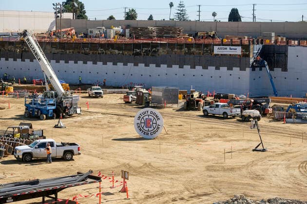 February 9, 2022, Los Angeles, California, USA: Construction crew works on the construction site of Intuit Dome, the NBA, Basketball Herren, USA Los Angeles Clippers future home, in Inglewood, Calif. on Wednesday, Feb. 9, 2022. Los Angeles USA - ZUMAc68_ 0150337674st Copyright: xRingoxChiux