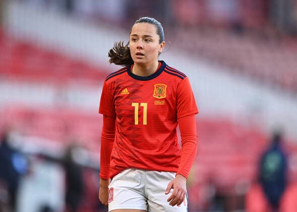 Mandatory Credit: Photo by Richard Lee Shutterstock (12809677bs) Amaiur Sarriegi Isasa of Spain Women Germany Women v Spain Women, Arnold Clark Cup 2022, Football, Riverside Stadium, Middlesbrough, UK - 17 Feb 2022 EDITORIAL USE ONLY No use with unauthorised audio, video, data, fixture lists, club league logos or live services. Online in-match use limited to 120 images, no video emulation. No use in betting, games or single club league player publications. Germany Women v Spain Women, Arnold Clark Cup 2022, Football, Riverside Stadium, Middlesbrough, UK - 17 Feb 2022 EDITORIAL USE ONLY No use with unauthorised audio, video, data, fixture lists, club league logos or live services. Online in-match use limited to 120 images, no video emulation. No use in betting, games or single club league player publications. Copyright: xRichardxLee Shutterstockx 12809677bs