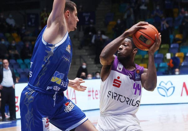 Kamar Baldwin (BG Goettingen 44), Skyliners Frankfurt vs. BG Goettingen, Basketball, 1. Easy Credit- Bundesliga, 21. Spieltag, 09.03.2022, Skyliners Frankfurt vs. BG Goettingen, Basketball, 1. Easy Credit- Bundesliga, 21. Spieltag, 09.03.2022 Frankfurt Copyright: xJoergxNiebergall Eibner-Pressefox EP_JNL