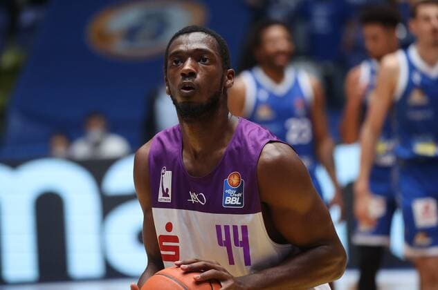 Kamar Baldwin (BG Goettingen 44), Skyliners Frankfurt vs. BG Goettingen, Basketball, 1. Easy Credit- Bundesliga, 21. Spieltag, 09.03.2022, Skyliners Frankfurt vs. BG Goettingen, Basketball, 1. Easy Credit- Bundesliga, 21. Spieltag, 09.03.2022 Frankfurt Copyright: xJoergxNiebergall Eibner-Pressefox EP_JNL