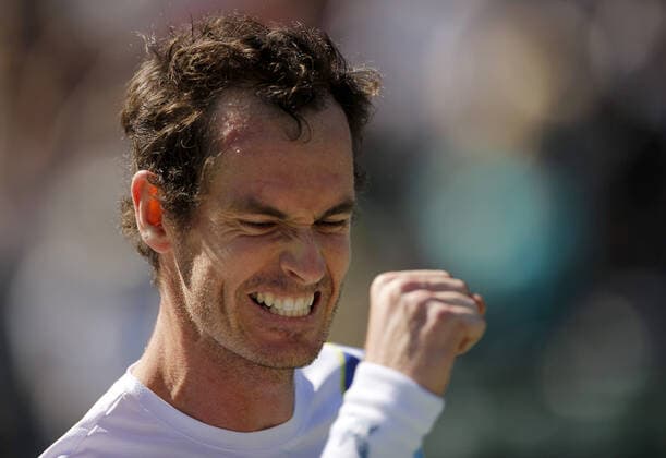 Mandatory Credit: Photo by Ella Ling Shutterstock (12844917i) Andy Murray of GBR celebrates on match point BNP Paribas Open, Tennis, Day 3, Indian Wells Tennis Garden, California, USA - 11 Mar 2022 BNP Paribas Open, Tennis, Day 3, Indian Wells Tennis Garden, California, USA - 11 Mar 2022 Copyright: xEllaxLing Shutterstockx 12844917i