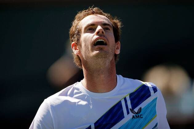 Mandatory Credit: Photo by Ella Ling Shutterstock (12844917bv) Andy Murray of GBR celebrates on match point BNP Paribas Open, Tennis, Day 3, Indian Wells Tennis Garden, California, USA - 11 Mar 2022 BNP Paribas Open, Tennis, Day 3, Indian Wells Tennis Garden, California, USA - 11 Mar 2022 Copyright: xEllaxLing Shutterstockx 12844917bv