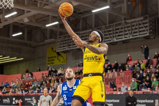 Isaiah Crawley (Tigers Tuebingen, 53) Tigers Tuebingen vs. VfL SparkassenStars Bochum, 2. Basketball Bundesliga, Pro A, Barmer 2 Basketball, 29. Spieltag , Spielzeit 2021 2022, 12.03.2022 Tigers Tuebingen vs. VfL SparkassenStars Bochum, 2. Basketball Bundesliga, Pro A, Barmer 2 Basketball, 29. Spieltag , Spielzeit 2021 2022, 12.03.2022 Tuebingen Copyright: xNinaxSanderx xEibnerxPressefotox EP_NSR