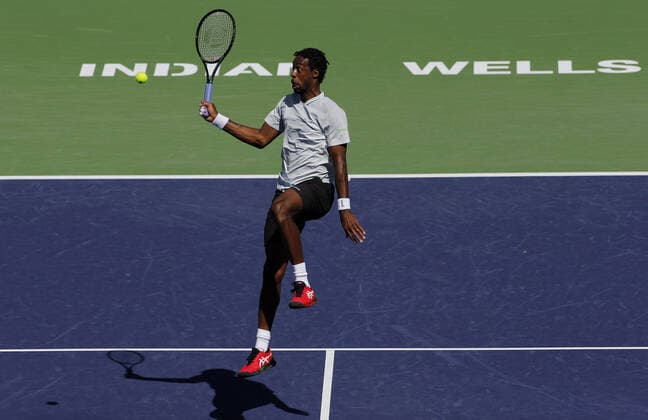 Mandatory Credit: Photo by Ella Ling Shutterstock (12845056ct) Gael Monfils of France in action BNP Paribas Open, Tennis, Day 6, Indian Wells Tennis Garden, California, USA - 14 Mar 2022 BNP Paribas Open, Tennis, Day 6, Indian Wells Tennis Garden, California, USA - 14 Mar 2022 Copyright: xEllaxLing Shutterstockx 12845056ct