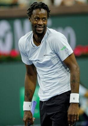 Mandatory Credit: Photo by Ella Ling Shutterstock (12845061bw) Gael Monfils of France smiles BNP Paribas Open, Tennis, Day 8, Indian Wells Tennis Garden, California, USA - 16 Mar 2022 BNP Paribas Open, Tennis, Day 8, Indian Wells Tennis Garden, California, USA - 16 Mar 2022 Copyright: xEllaxLing Shutterstockx 12845061bw