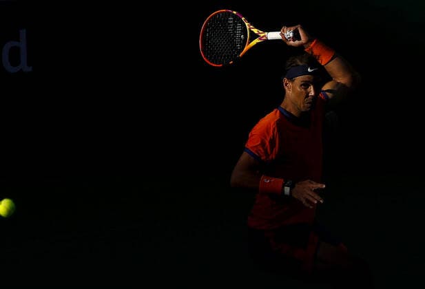 Mandatory Credit: Photo by Ella Ling Shutterstock (12849404bp) Rafael Nadal of Spain in action BNP Paribas Open, Tennis, Day 9, Indian Wells Tennis Garden, California, USA - 17 Mar 2022 BNP Paribas Open, Tennis, Day 9, Indian Wells Tennis Garden, California, USA - 17 Mar 2022 Copyright: xEllaxLing Shutterstockx 12849404bp
