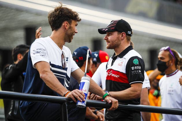 BOTTAS Valtteri (fin), Alfa Romeo F1 Team ORLEN C42, GASLY Pierre (fra), Scuderia AlphaTauri AT03, portrait during the Formula 1 STC Saudi Arabian Grand Prix 2022, 2nd round of the 2022 FIA Formula One World Championship, WM, Weltmeisterschaft on the Jeddah Corniche Circuit, from March 25 to 27, 2022 in Jeddah, Saudi Arabia - F1 - SAUDI ARABIAN GRAND PRIX 2022 - RACE DPPI Panoramic 00122007__B2_9822.JPG_