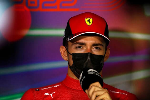 LECLERC Charles (mco), Scuderia Ferrari F1-75, portrait, post race press conference, PK, Pressekonferenz during the Formula 1 STC Saudi Arabian Grand Prix 2022, 2nd round of the 2022 FIA Formula One World Championship, WM, Weltmeisterschaft on the Jeddah Corniche Circuit, from March 25 to 27, 2022 in Jeddah, Saudi Arabia - F1 - SAUDI ARABIAN GRAND PRIX 2022 - RACE DPPI Panoramic GP2202_192807_31I9893